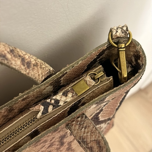 Madewell ZipTop Transport Crossbody Snake Embossed - Picture 10 of 15